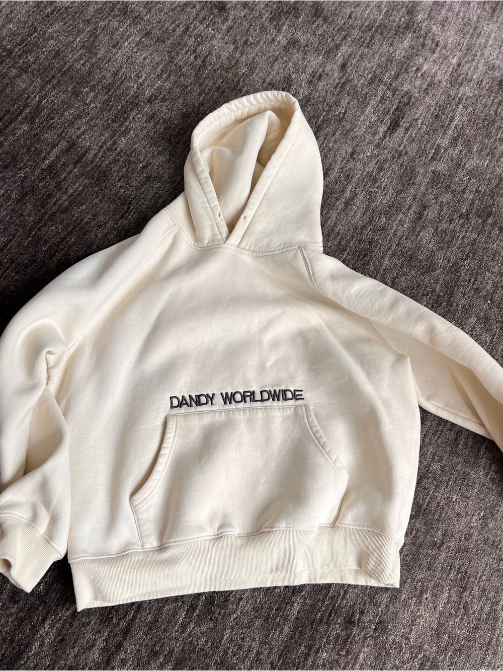 DANDY WORLDWIDE Cream Hoodie Words of Affirmation